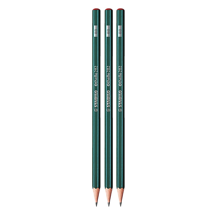 Bút Chì Gỗ 8B Stabilo OTHELLO - PC282-8B (Vỉ 3 Cây)