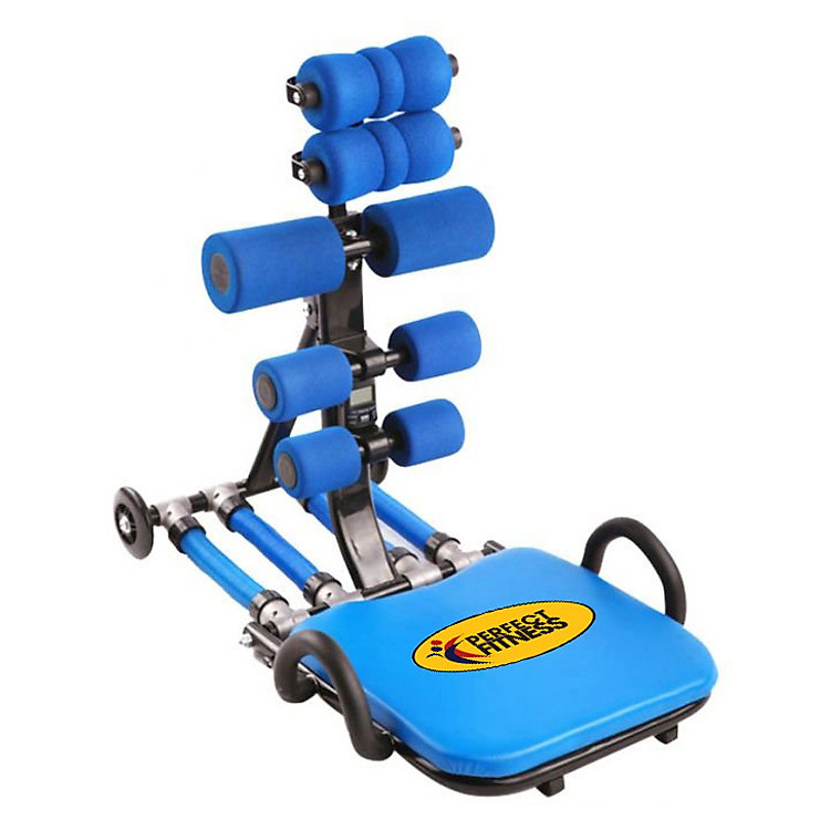 Máy Tập Cơ Bụng Perfect Fitness Vuông 4 Lò Xo - Xanh