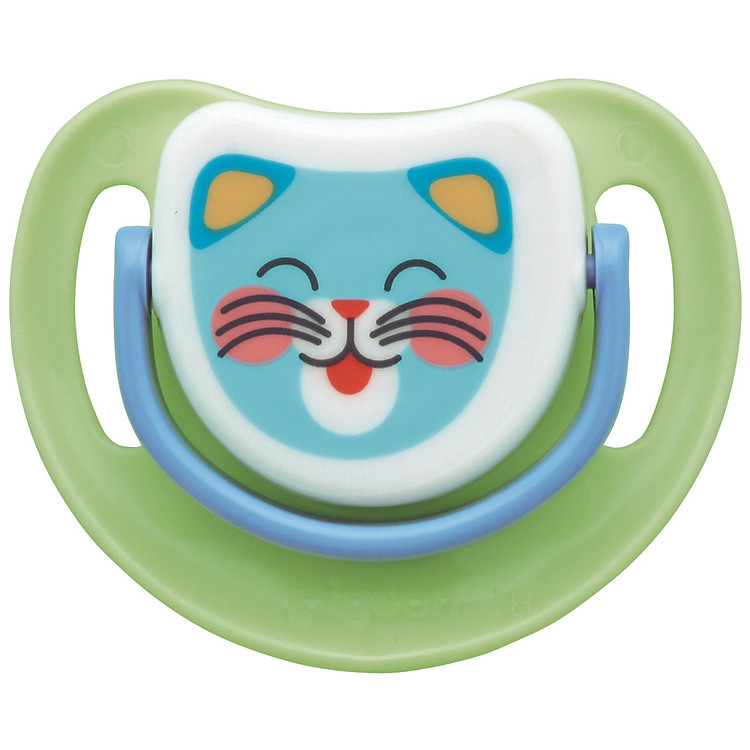 Ty Ngậm Silicone Bước 2 Pigeon - Hình Mèo