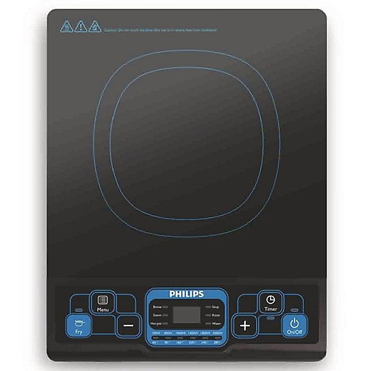 Combo: Bếp Điện Từ Philips HD4921/00 + Nồi Lẩu - Hàng Chính Hãng