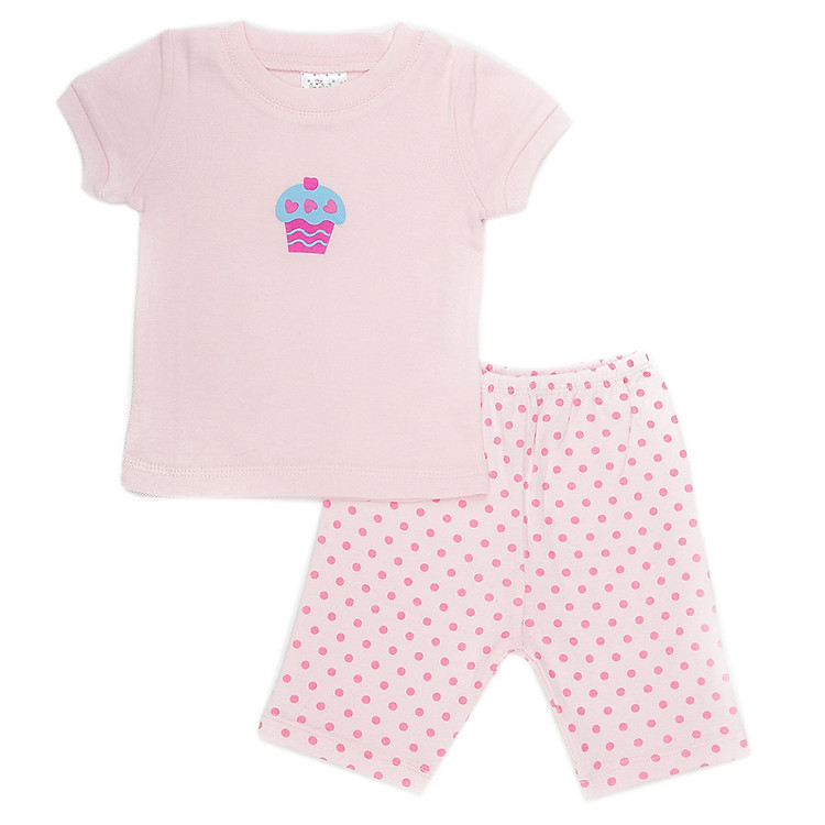 Set Pijama Tay Ngắn Cho Bé Gái LullabyBaby NH03-14 - Hồng