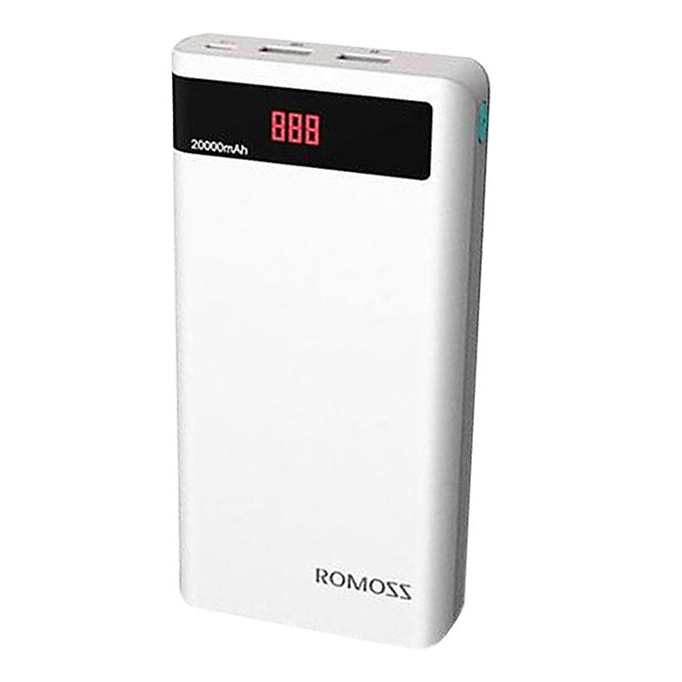 Pin Sạc Dự Phòng Cao Cấp Romoss Sense 6P 20000mAh (Trắng) - Hàng chính hãng