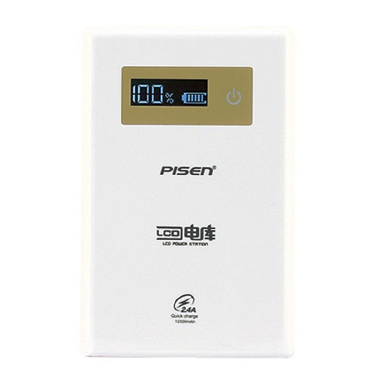 Sạc Dự Phòng Pisen LCD Power Station 12000mAh - Hàng Chính Hãng