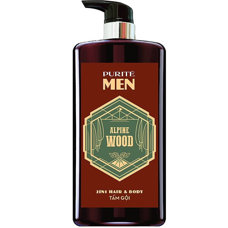 Sữa Tắm Gội Hương Gỗ Alpine Wood 2in1 Hair & Body - Purite by Provence 650ml