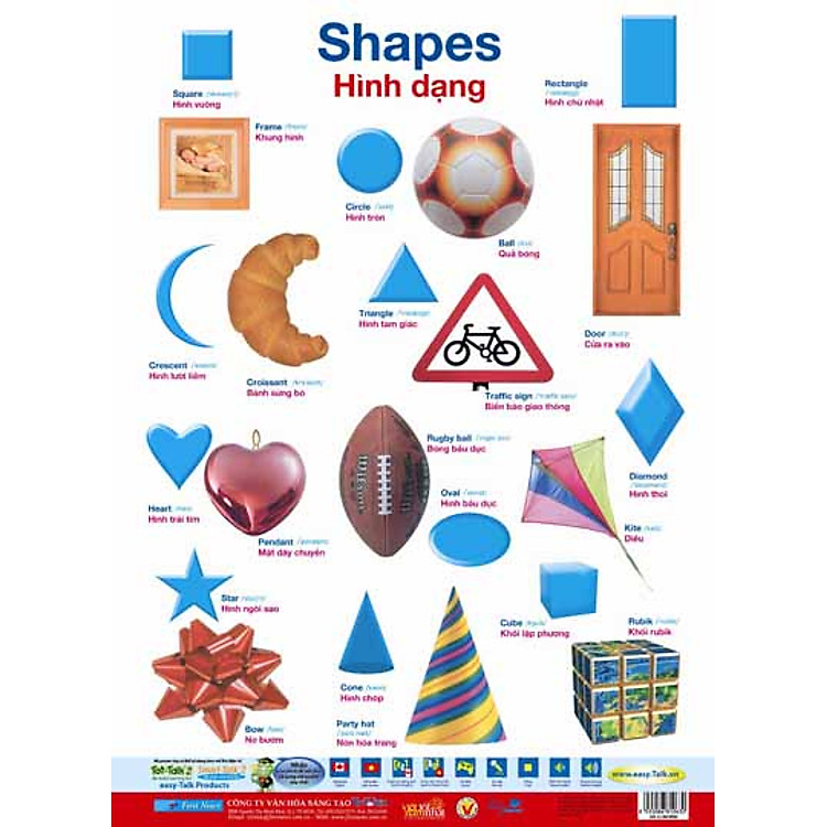 Sách Poster 2 Mặt - Màu Sắc + Hình Dạng