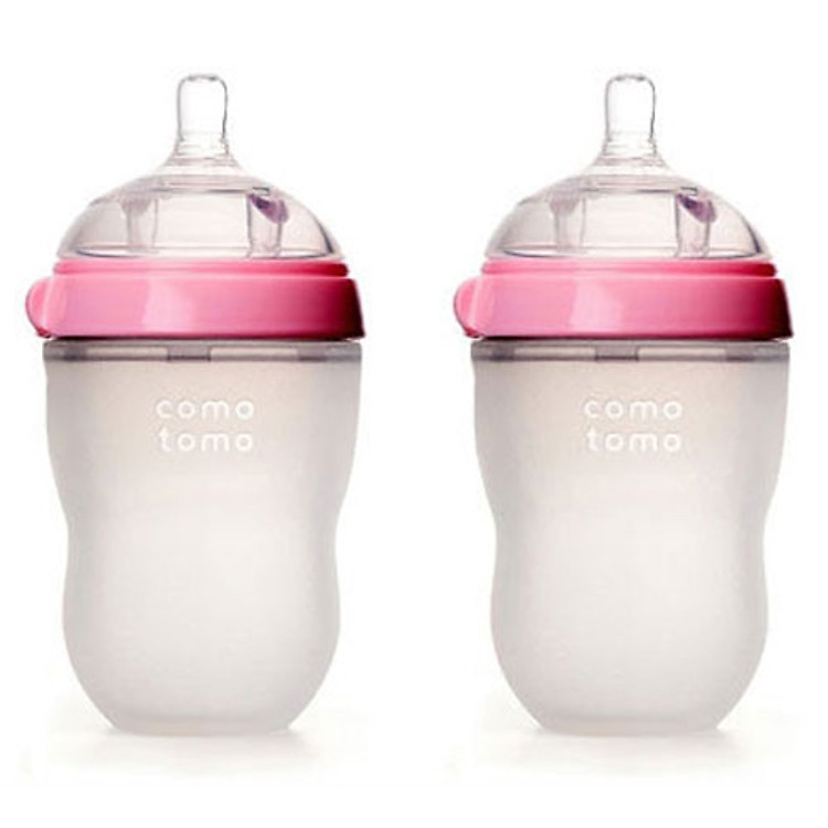 Bộ Bình Sữa Silicone Comotomo Hồng 250ml Giá tốt