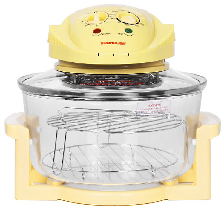 Lò Nướng Thuỷ Tinh Sunhouse SH416 (Vàng) - Hàng chính hãng