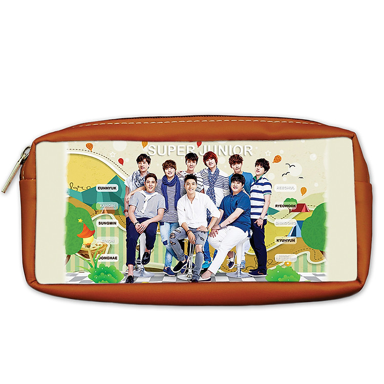 Bóp Viết PS Super Junior Màu Nâu Da Bò PSBOKP9-DB