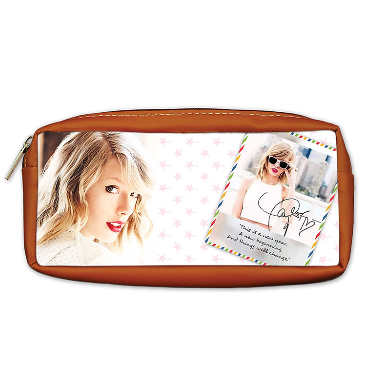 Bóp Viết PS Taylor Swift Màu Nâu Da Bò PSBOUSUK1-DB