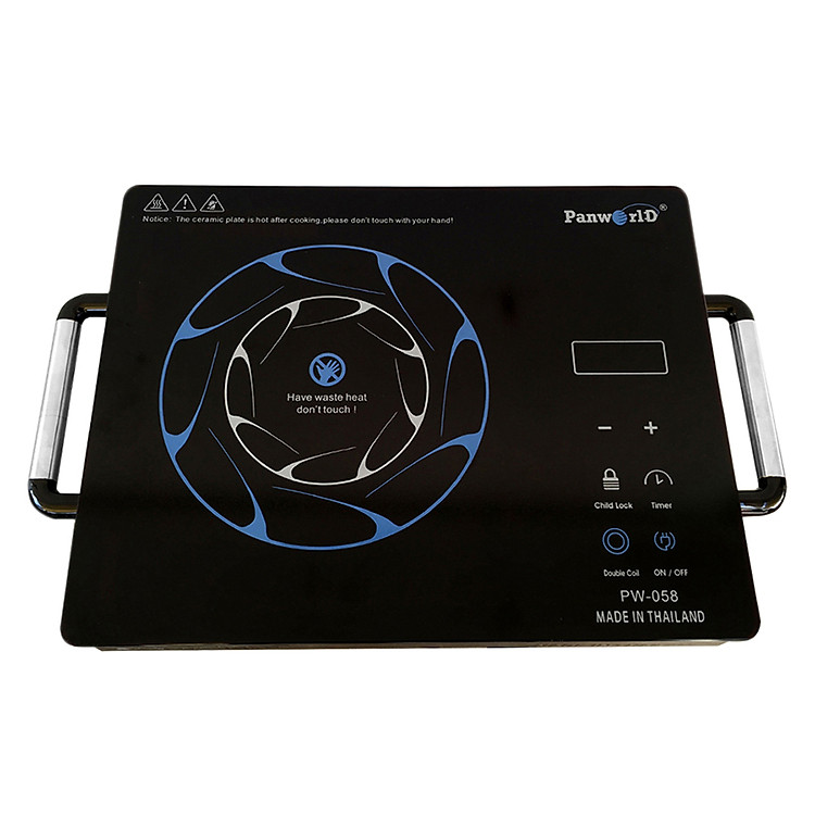 Bếp Hồng Ngoại PANWORLD PW-058 - Đen Xanh/ Đỏ - Hàng chính hãng