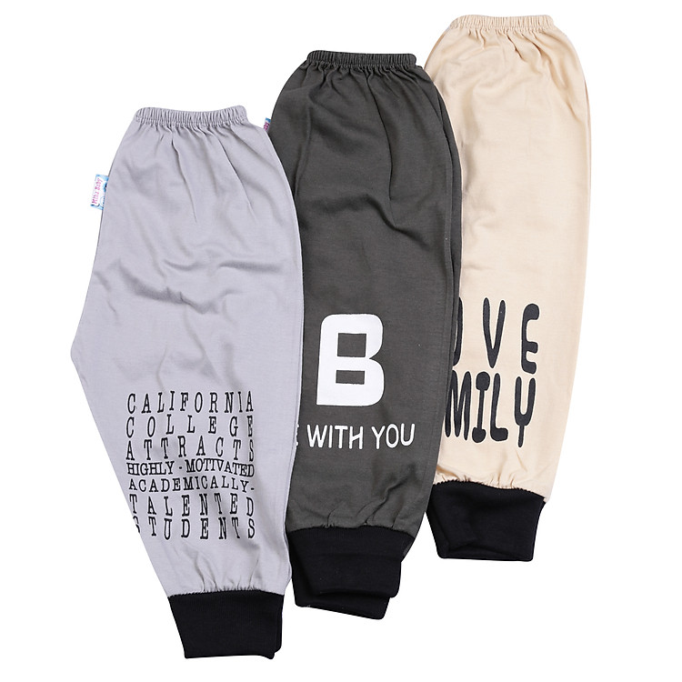 Combo 3 Quần Dài Bo Cho Bé MihaBaby QD10