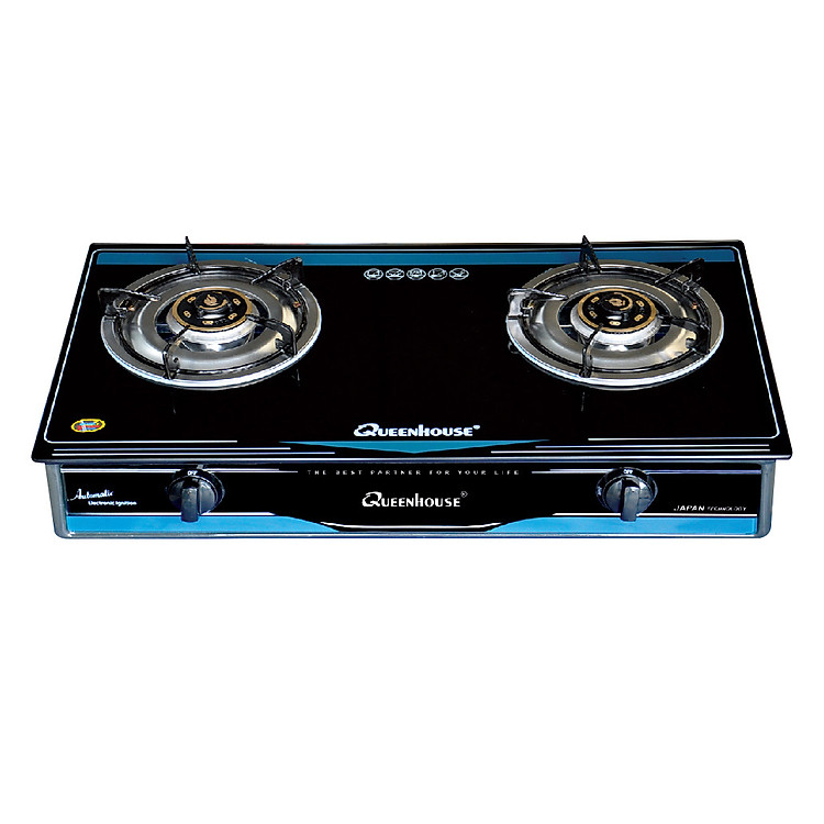 Bếp Gas Dương Đôi Mặt Kính QUEENHOUSE QH-3752