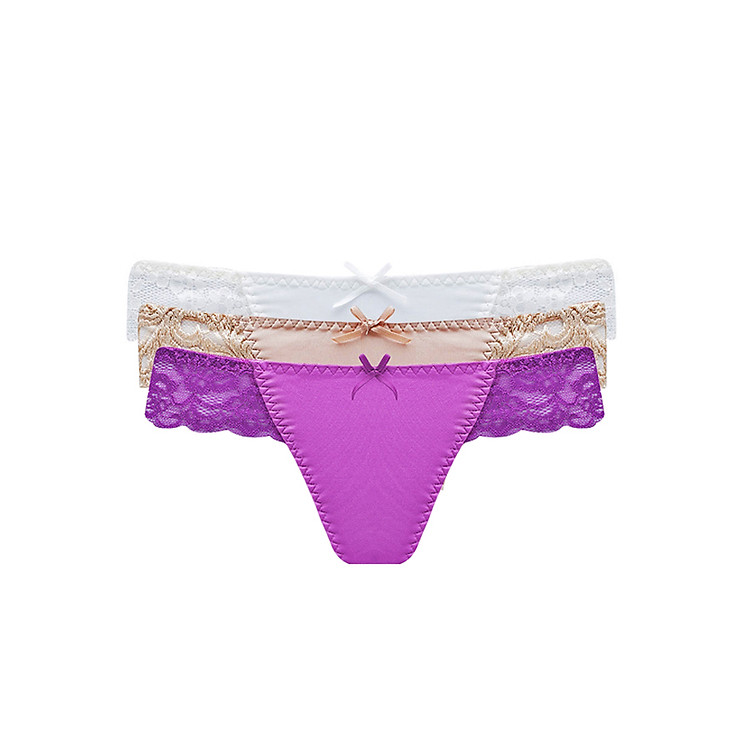 Combo 3 Quần Lót Nữ Misaki QMBKW1547MR - Kem Tím Da