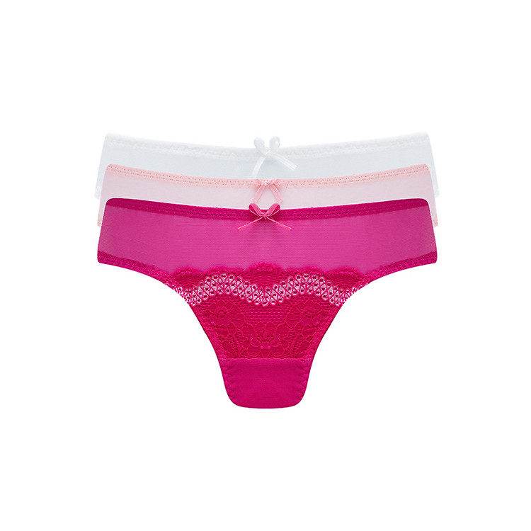 Combo 3 Quần Lót Nữ Misaki QMBKW1556LU - Cam Hồng Trắng