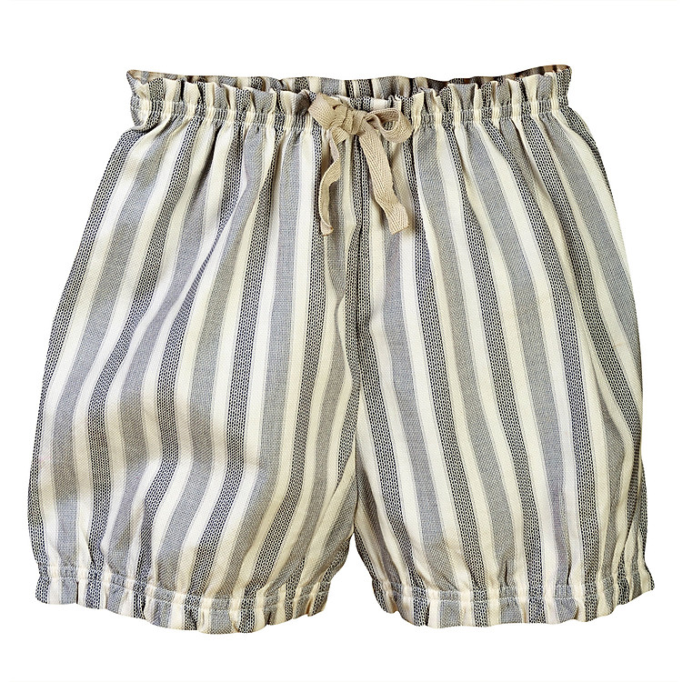 Quần Short Bé Gái Teps QS007 Kẻ Sọc – Xám Phối Kem