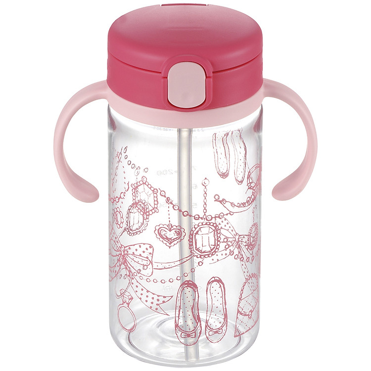 Cốc Có Ống Hút Richell LC RC20241 (320ml) - Hồng
