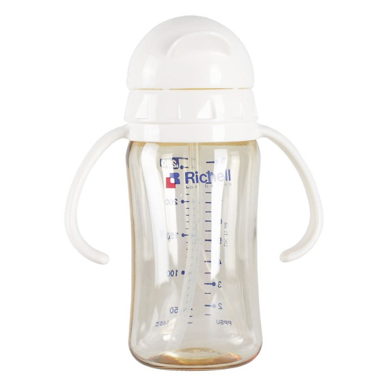 Bình Tập Uống Có Ống Hút Richell - RC98271 - 260ml