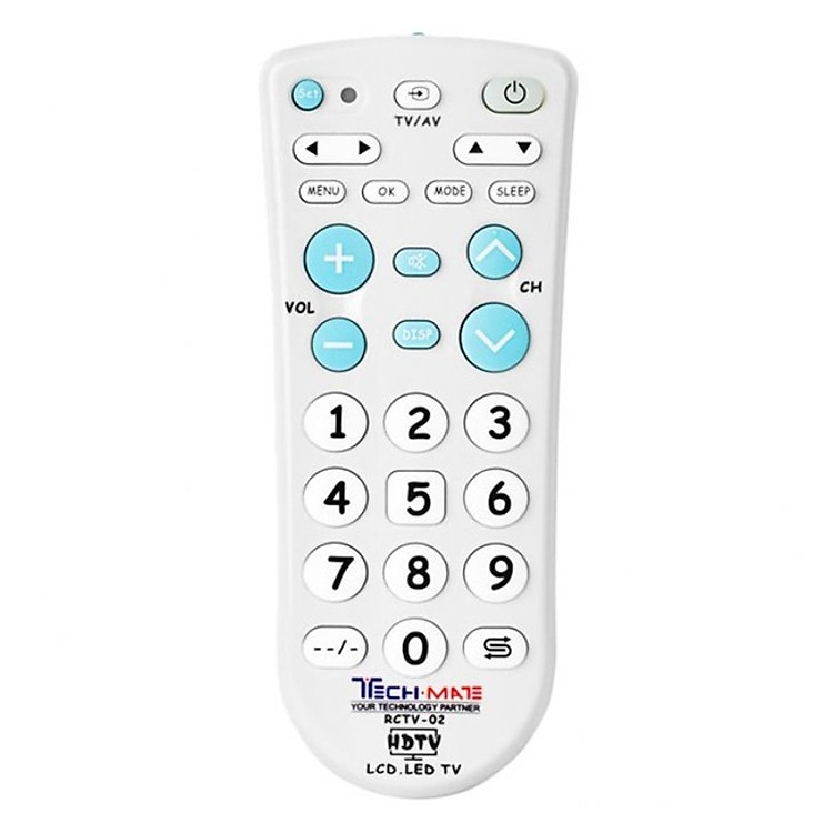 Điều Khiển Từ Xa Đa Năng Dành Cho Tivi Techmate RCTV-02 - Hàng Chính Hãng