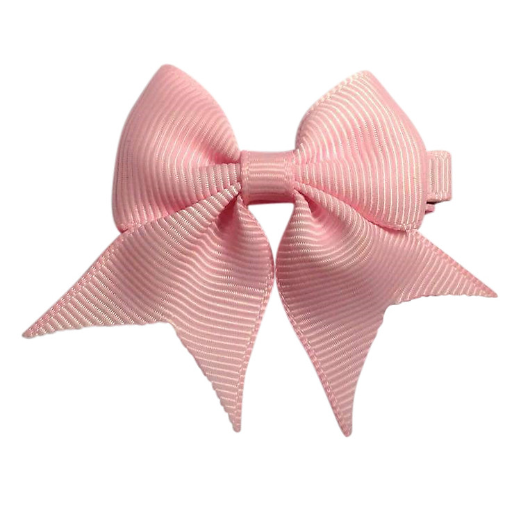 Kẹp Tóc Hình Nơ Trơn Bảo Ngọc A06 - Hồng Nhạt