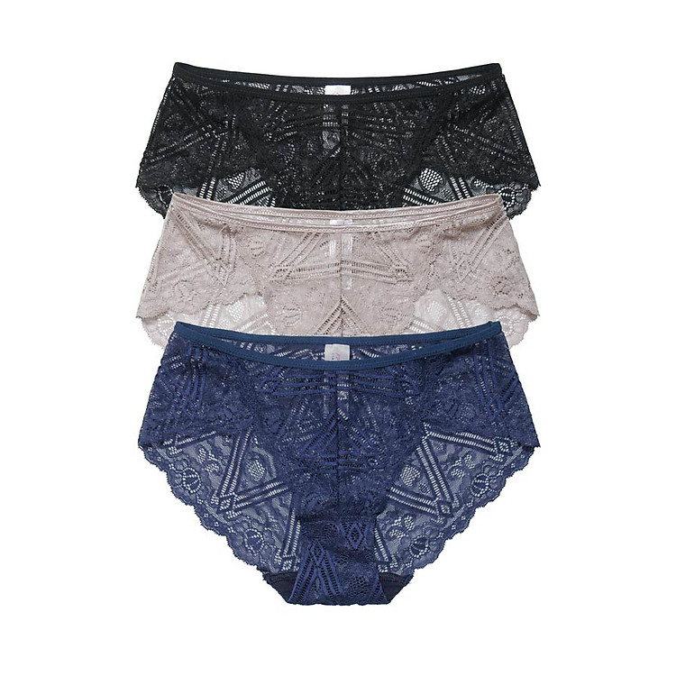 Combo 3 Quần Lót Nữ Ren Gấm Ziczac Miley FLS0123-0923-0623
