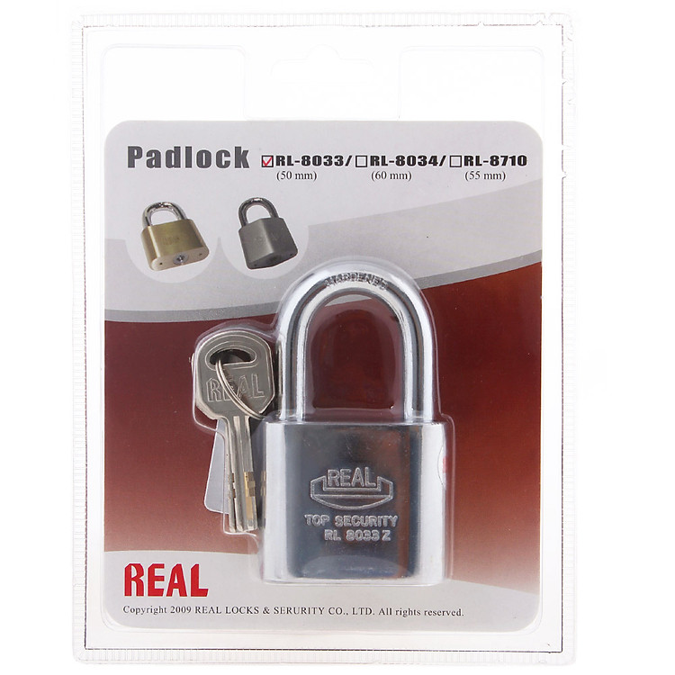 Khóa Treo Bầu Real RL8033-Z (50 mm)