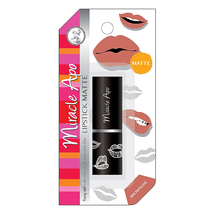 Son Lì Miracle Apo Lipstick Matte (4g) - Brownude Nâu Đất
