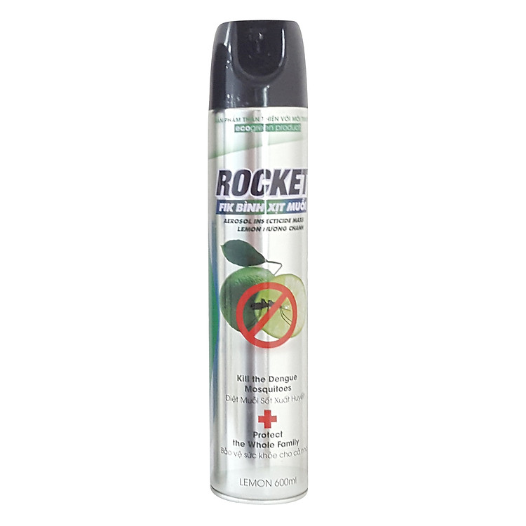 Bình Xịt Muỗi Rocket Hương Chanh (600ml) – Xám
