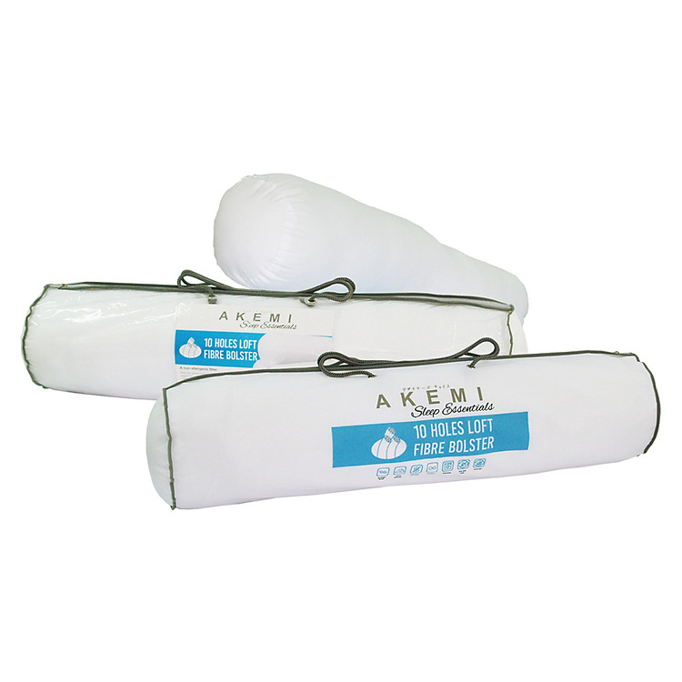 Gối Ôm Akemi Sleep Essential 10 Holes Loft Fibre Bolster AKI63043BOL - 33x94 cm