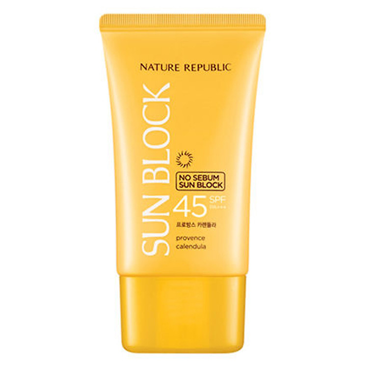 Kem Chống Nắng Nature Republic Provance Calendula No Sebum Sun Block SPF45PA+++ (57ml)