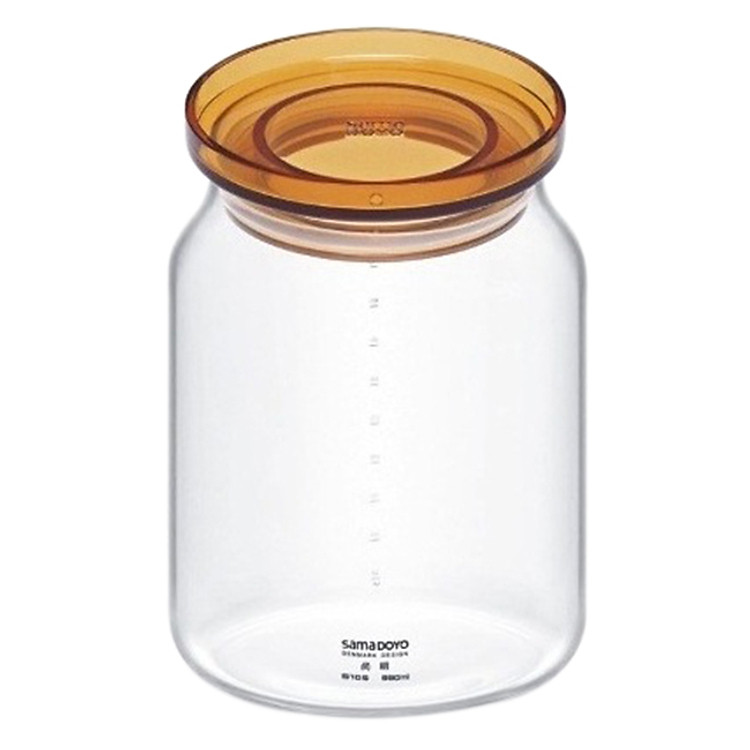 Hũ Thủy Tinh Nắp PC Samadoyo S106F - 880ml