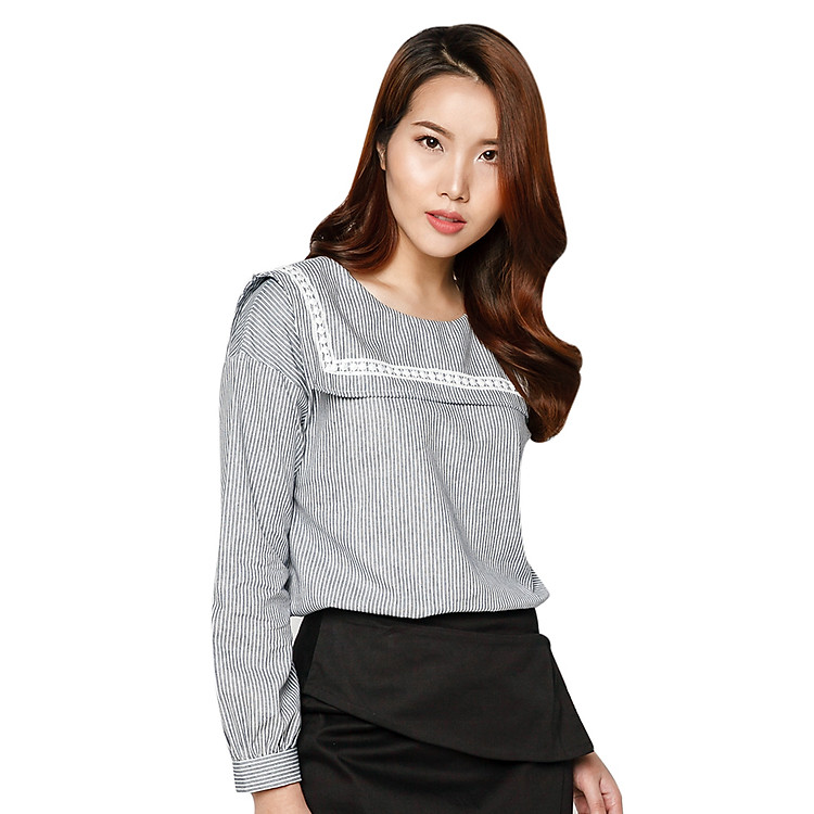 Áo Hải Quân La Belle S45-XANHF Phối Sọc - S