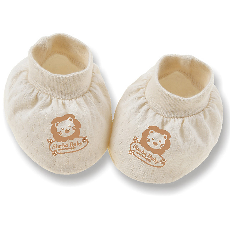 Bao Chân Bé Sơ Sinh Vải Bông Hữu Cơ Simba Organic