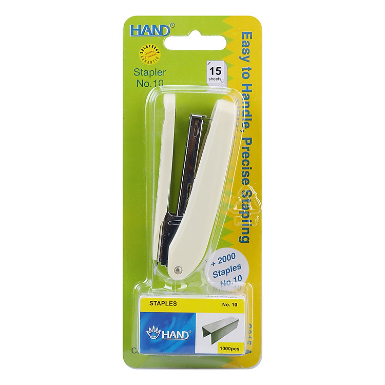 Dập Ghim Số 10 Thân Nhựa Hand S-915A (Kèm 2 Hộp Kim Bấm)