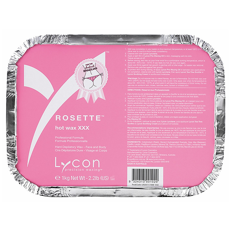 Sáp Cứng Tẩy Lông Hương Hoa Hồng LYCON Rosette Pastel Hot Wax (1kg)