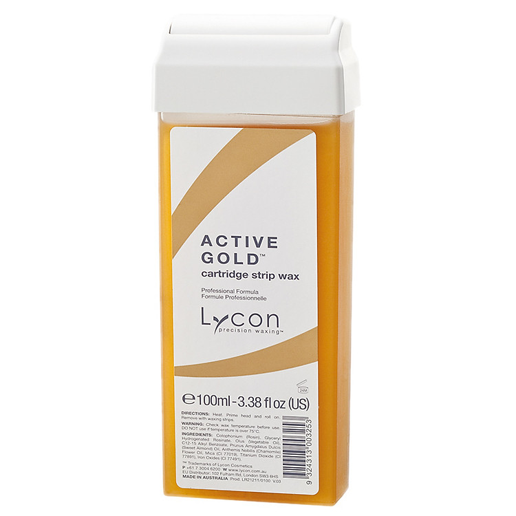 Sáp Mềm Tẩy Lông Dạng Lăn LYCON Strip Wax Cartridge Active Gold - Hương Kim Sa (100ml)