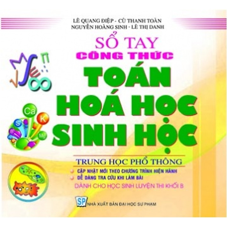 Sách Sổ Tay Công Thức Toán - Hóa - Sinh
