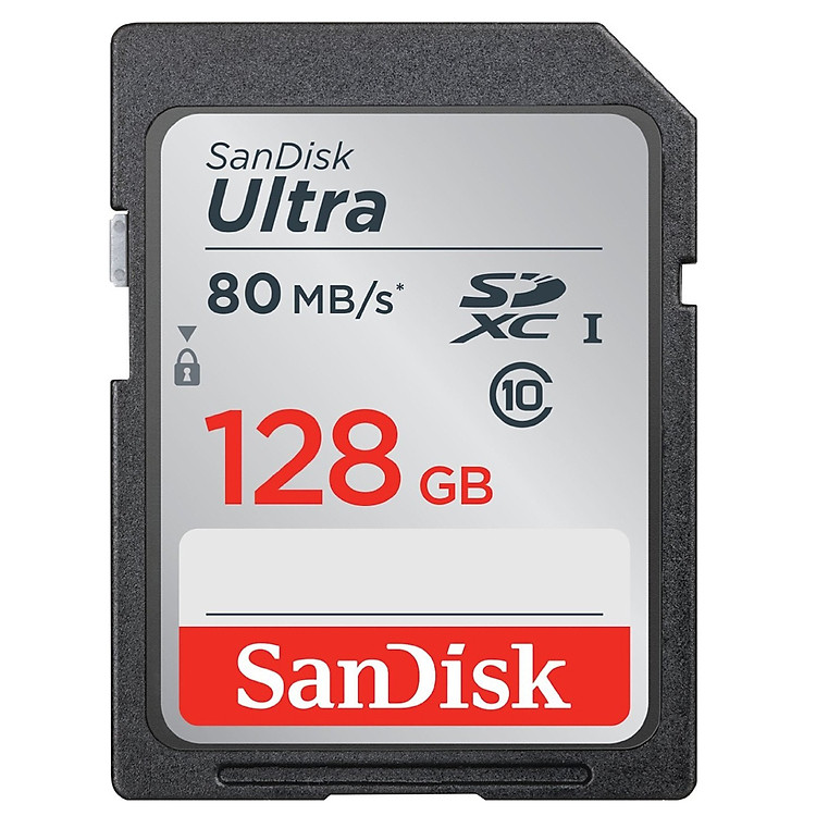Thẻ Nhớ SD Ultra Sandisk 128GB Class 10 - 80MB/s - Hàng chính hãng