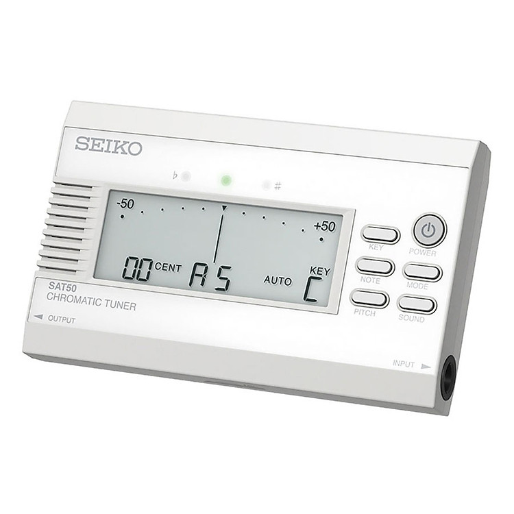 Máy Lên Dây Seiko Tuner SAT50WH - Trắng