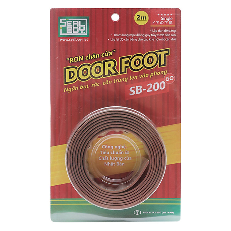 Miếng Dán Chân Cửa Đa Năng Sealboy Door - Foot SB200 GO Màu Nâu - 2.0M