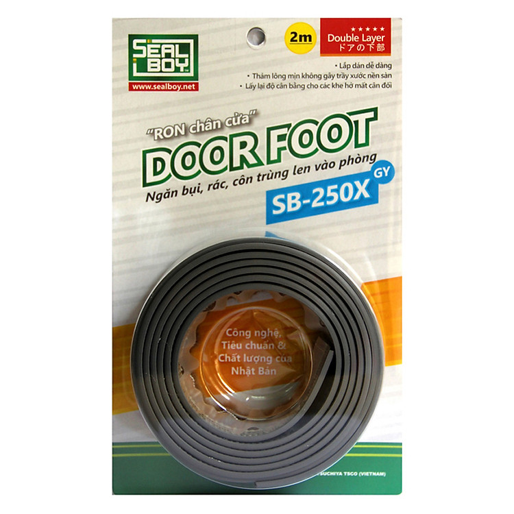 Miếng Dán Chân Cửa Đa Năng Loại Dày Sealboy Door - Foot SB250X GY Màu Xám - 2.0M