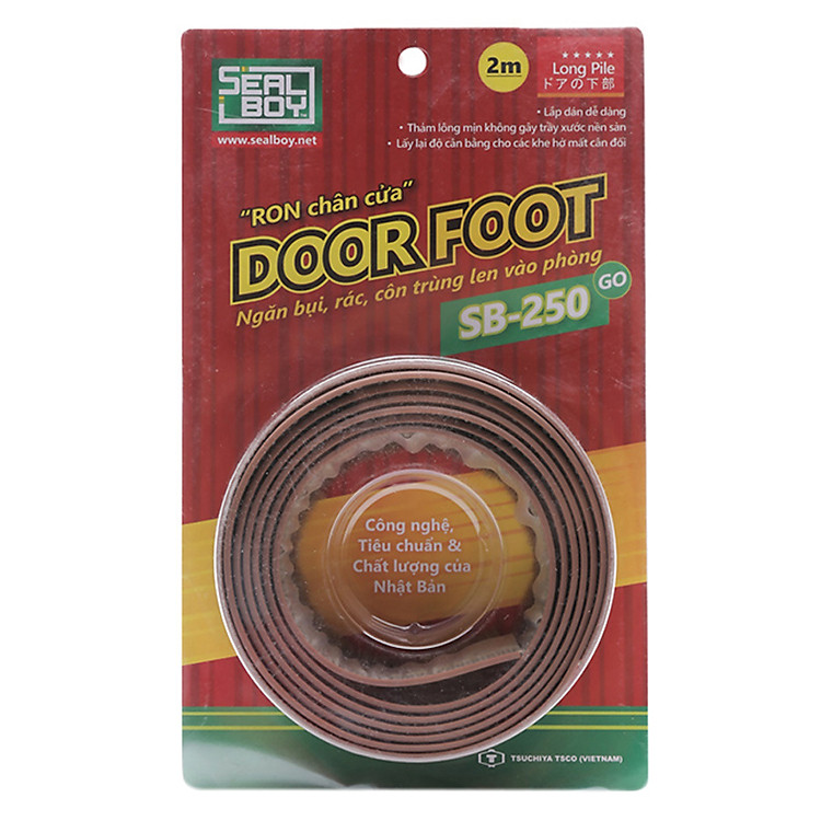 Miếng Dán Chân Cửa Đa Năng Sealboy Door - Foot SB250 GO Màu Nâu - 2.0M