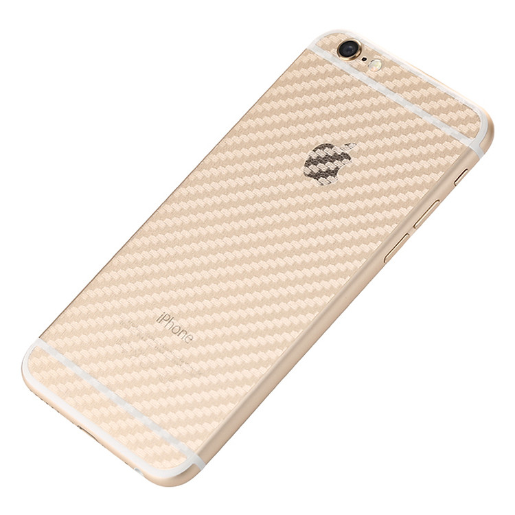 Miếng Dán Mặt Sau Vân Carbon Cho iPhone 6/6S (Trong Suốt) - Hàng nhập khẩu