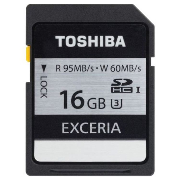 Thẻ Nhớ SDHC Toshiba Exceria 16GB U3 (Read 95MB/s - Write 60MB/s)
