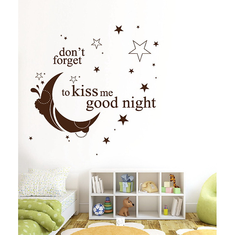 Decal Dán Tường NineWall Kiss Me!! BS012