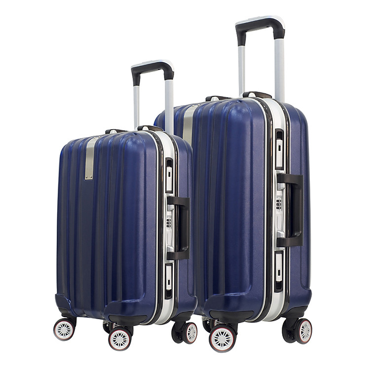 Set 2 Vali Du Lịch Cao Cấp Khung Nhôm Trip PC022 Size 50-60 - Xanh Navy