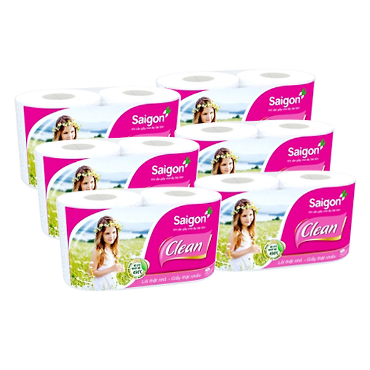 Lốc 12 Cuộn Giấy Vệ Sinh Sài Gòn Care