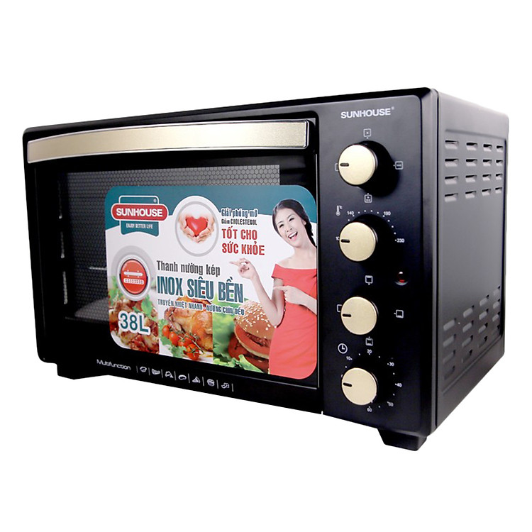 Lò Nướng Sunhouse SHD4248 - 48L (Đen) - Hàng chính hãng