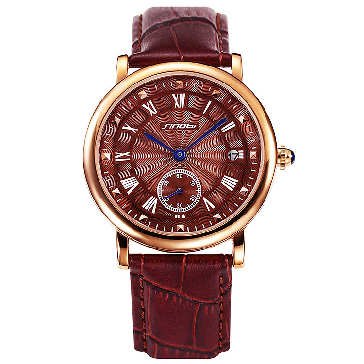 Đồng Hồ Nam Dây Da Sinobi 8188 - Nâu