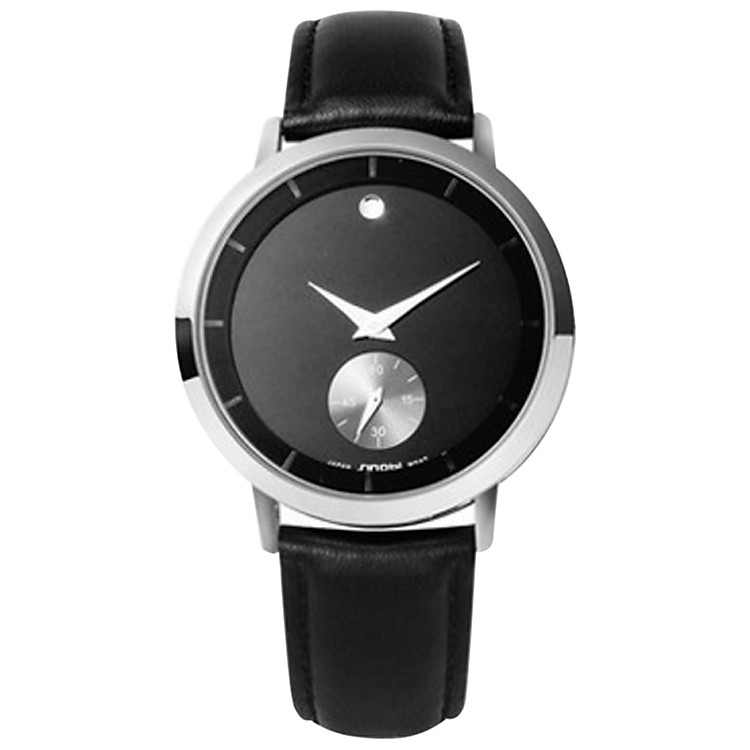 Đồng Hồ Nam Dây Da Sinobi 1013 - Đen