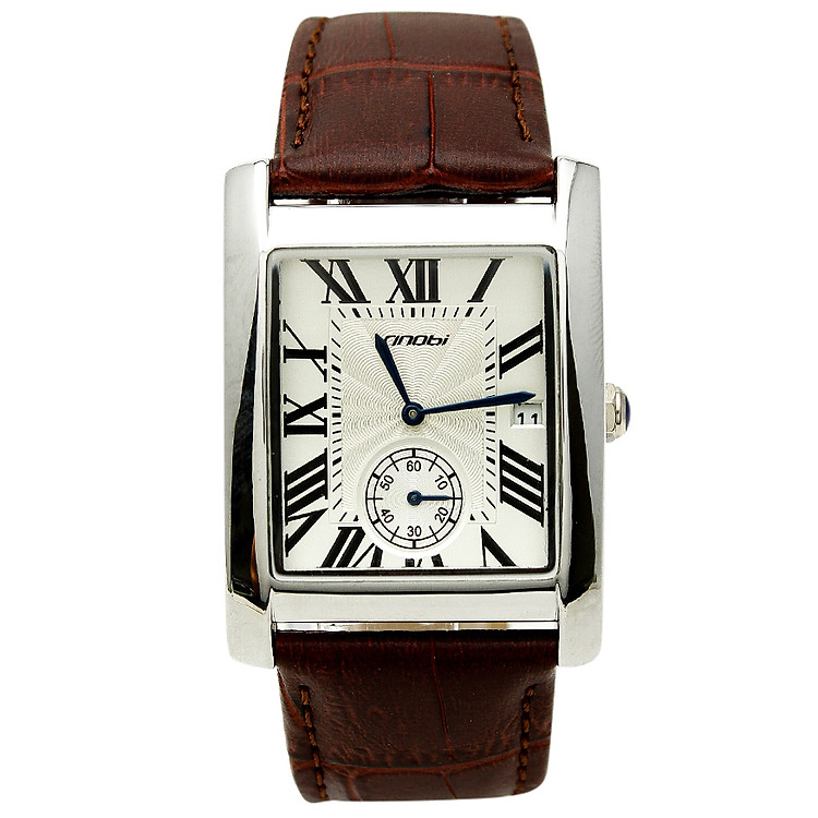 Đồng Hồ Nam Dây Da Sinobi 8181 - Nâu